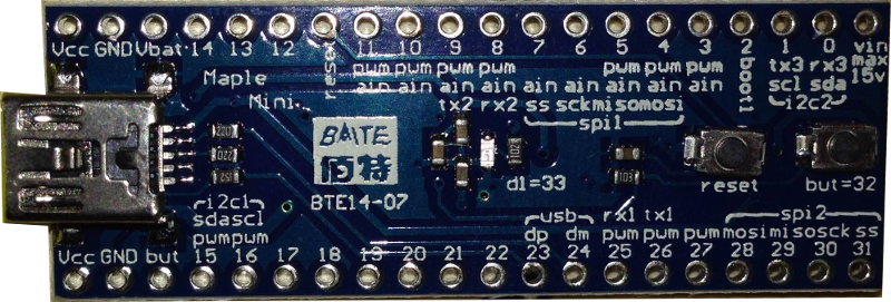 circuit du coté prise USB