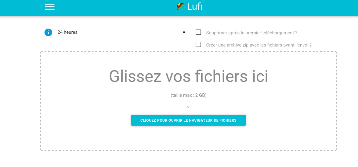 déposer fichiers