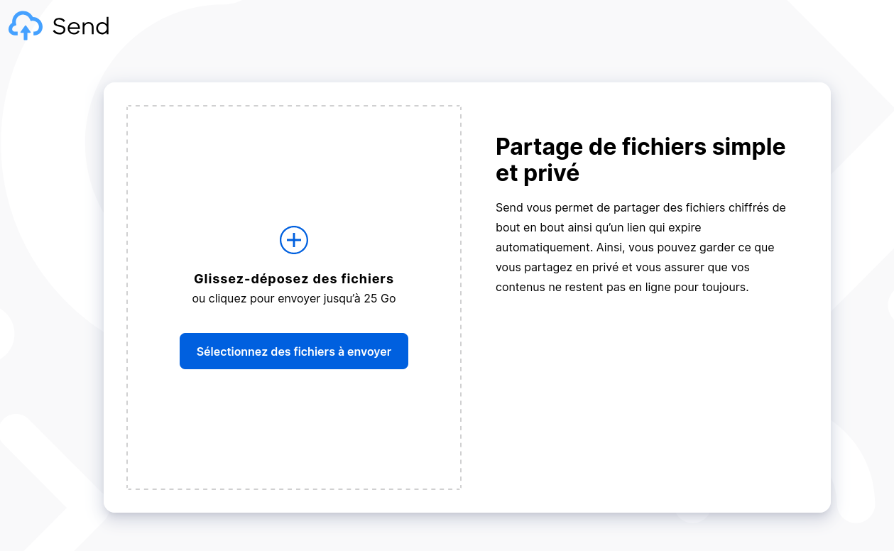 déposer fichiers