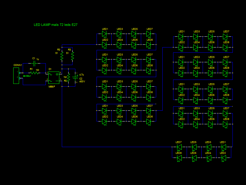 schéma de lampe led